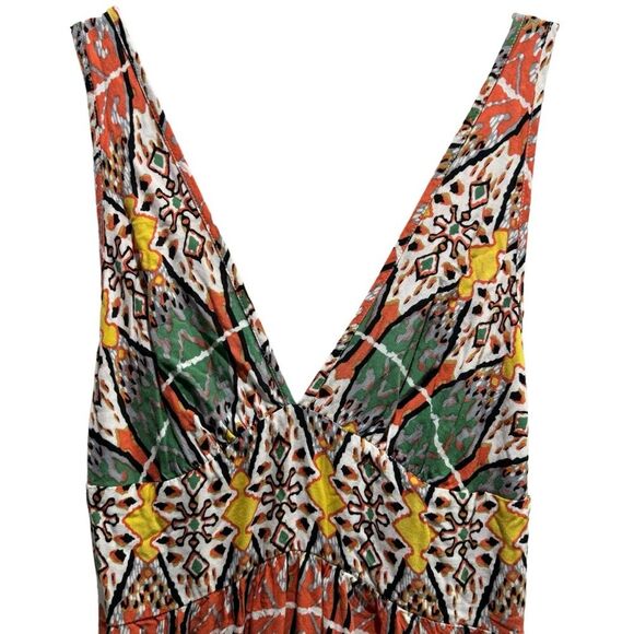 AkeraLani Multi Colored Long Smocked Strappy Sundress Size S - Picture 4 of 10